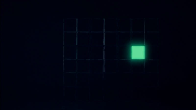 A grid of cells with one burning bright, illustrating a UAE corporate tax filing deadline